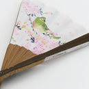 [HAND FAN]  MEJIRO (BIRD) | KENZO MAKINO | KAGA YUZEN
