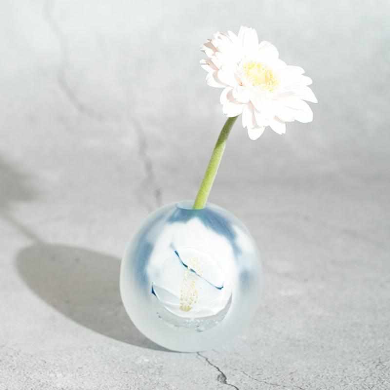 [VASE] COCOCHI BLUE | GLASS STUDIO IZUMO | BLOWN GLASS (2 weeks production after order)