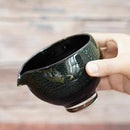 [SAKE BOTTLE & CUP SET] 3PIECES SAI GREEN | GLASS STUDIO IZUMO | BLOWN GLASS (2 weeks production after order)