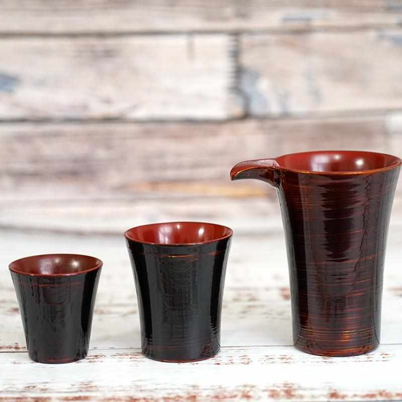 [SAKE CUP] SENSUJI GUINOMI (S) UCHI-BLACK| YAKUMO LACQUERWARE[Pre-order: Scheduled to arrive in early October.]