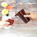 [SAKE CUP] HASORI GUINOMI SPRING & FALL UCHI-RED | YAKUMO LACQUERWARE