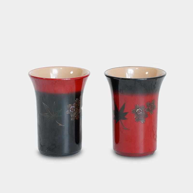 [CUP] 2 PIECES HASORI SPRING & FALL | YAKUMO LACQUERWARE