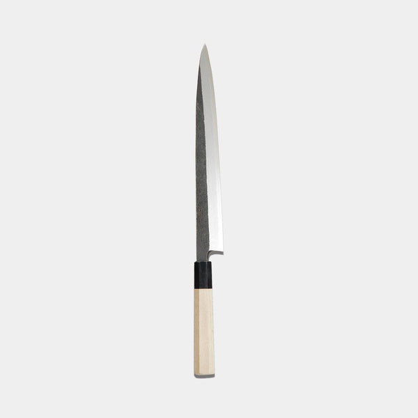[KITCHEN (CHEF) KNIFE]  FINEST-HONGAZUIM YASUKI-HAGANE WHITE STEEL NO.2 YANAGIBA (SINGLE-EDGED BLADE) MAGNOLIA HANDLE 270MM | SAKAI FORGED BLADES