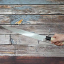 [KITCHEN (CHEF) KNIFE]  YANAGIBA KNIFE - KUROUCHI FINISH, PREMIUM HON-KASUMI, YASUGI WHITE STEEL NO. 2 (SINGLE-BEVEL), MAGNOLIA WOOD & WATER BUFFALO OCTAGONAL HANDLE, 270MM | SAKAI FORGED BLADES