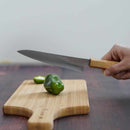 [KITCHEN (CHEF) KNIFE]  INOX SWEDISH STEEL GYUTO (DOUBLE-EDGED BLADE) OLIVE WOOD HANDLE 240MM | SAKAI FORGED BLADES