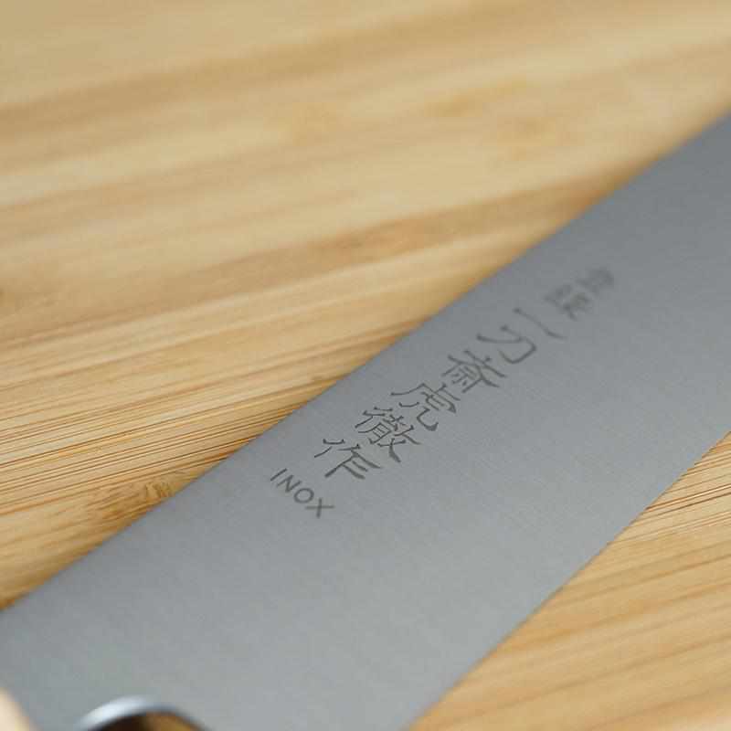 [KITCHEN (CHEF) KNIFE]  INOX SWEDISH STEEL SUJIBIKI (DOUBLE-EDGED BLADE) OLIVE WOOD HANDLE 270MM | SAKAI FORGED BLADES