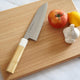 [廚房（廚師）刀] Inox Santoku刀Aomori Hiba Hiba八角形手柄人造大理石環180mm | Sakai鍛造刀片