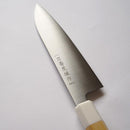 [KITCHEN (CHEF) KNIFE]  INOX SANTOKU KNIFE AOMORI HIBA OCTAGONAL HANDLE ARTIFICIAL MARBLE RING 180MM | SAKAI FORGED BLADES