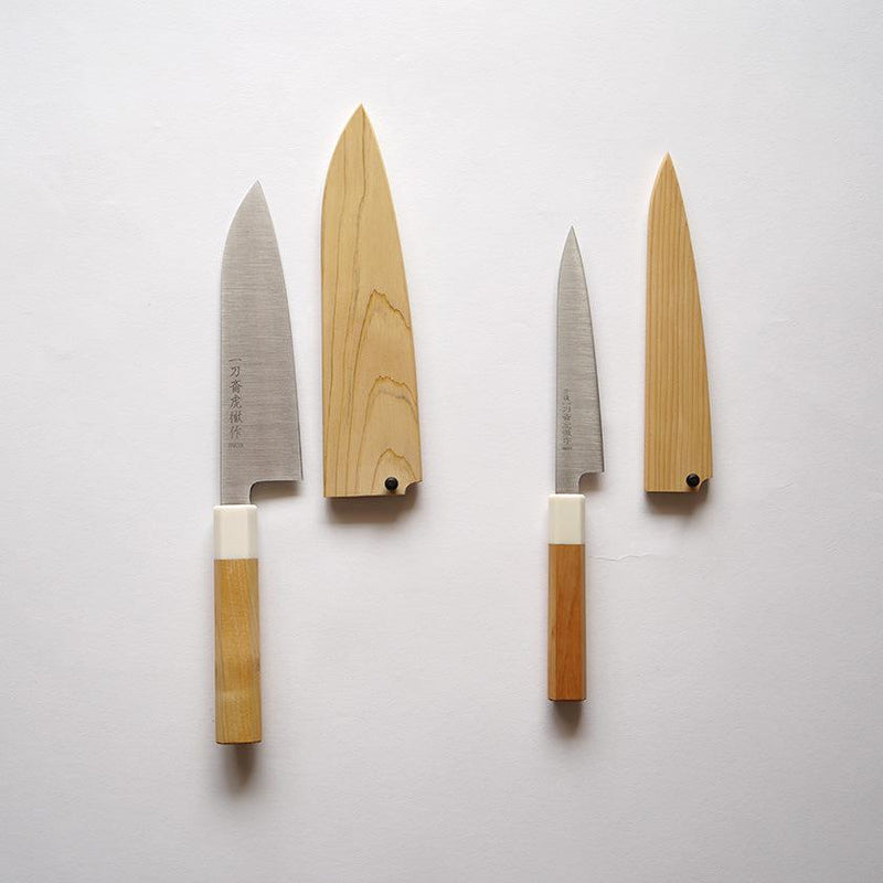 [OPTION] KITCHEN (CHEF) KNIFE SHEATH AOMORI HIBA (G7 SUMMIT GIFT) FOR PETIT KNIFE | SAKAI FORGED BLADES