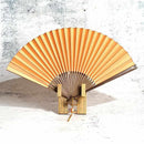 [HAND FAN] RAUSHIKI URUSHI PALE ORANGE | KYOTO FOLDING FANS | RAKUKEI