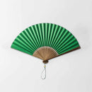 [HAND FAN] RAUSHIKI URUSHI GREENERY | KYOTO FOLDING FANS | RAKUKEI