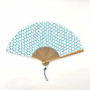 [HAND FAN] RAUSHIKI URUSHI GREEN | KYOTO FOLDING FANS | RAKUKEI