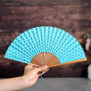 [HAND FAN] RAUSHIKI URUSHI GREEN | KYOTO FOLDING FANS | RAKUKEI