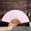 [HAND FAN] RAUSHIKI URUSHI PINK | KYOTO FOLDING FANS | RAKUKEI