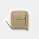 [LEATHER CASE] TYPE2 SHRINK MICA-BEIGE SOFT SHRINK COWHIDE WITH COIN POCKET AND STANDARD D-RINGS | LEATHERWORK | RAKUKEI