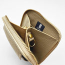 [LEATHER CASE] TYPE2 SHRINK MICA-BEIGE SOFT SHRINK COWHIDE WITH COIN POCKET AND STANDARD D-RINGS | LEATHERWORK | RAKUKEI