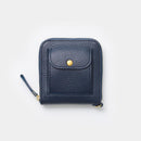 [LEATHER CASE] TYPE2 SHRINK TWILIGHT-BLUE SOFT SHRINK COWHIDE WITH COIN POCKET AND STANDARD D-RINGS | LEATHERWORK | RAKUKEI