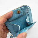 [LEATHER CASE] TYPE2 SHRINK RIVERBREEZE-BLUE SOFT SHRINK COWHIDE WITH COIN POCKET AND STANDARD D-RINGS | LEATHERWORK | RAKUKEI