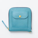 [LEATHER CASE] TYPE2 SHRINK RIVERBREEZE-BLUE SOFT SHRINK COWHIDE WITH COIN POCKET AND STANDARD D-RINGS | LEATHERWORK | RAKUKEI