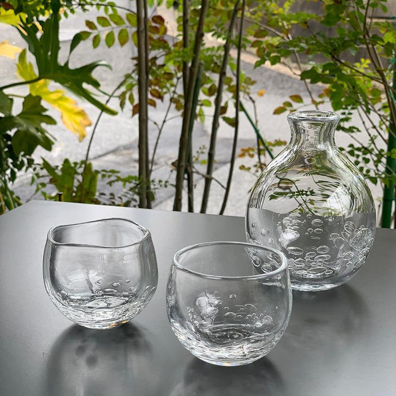 [清酒瓶套] 3件Yuragi（Tokkuri＆Guinomi）|玻璃套裝