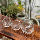 [SAKE BOTTLE SET] YURAGI (TOKKURI & GUINOMI) 3-PIECE SET | GLASSWORK