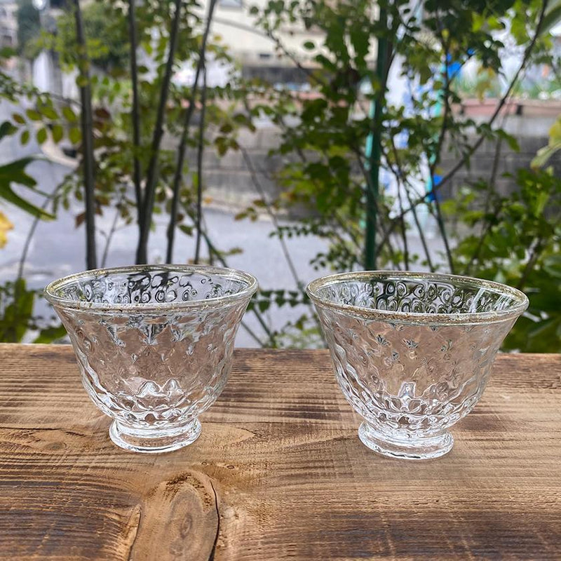 [清酒瓶套裝]3件Kirameki（Katakuchi&Guinomi）|玻璃製品
