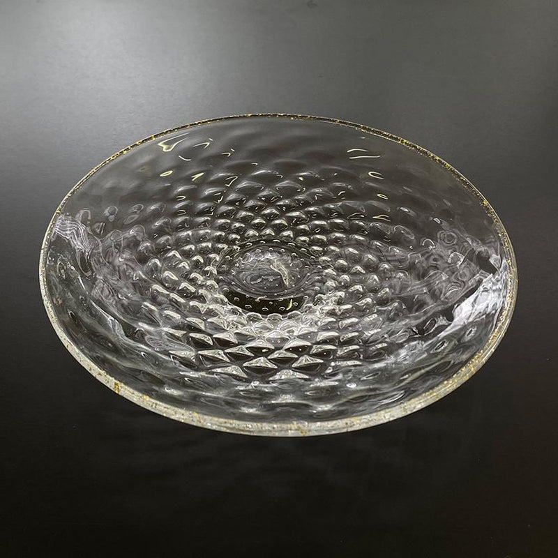 [PLATE] KIRAMEKI DISH 2 PIECES | SUN GLASS STUDIO KYOTO | GLASS WORK