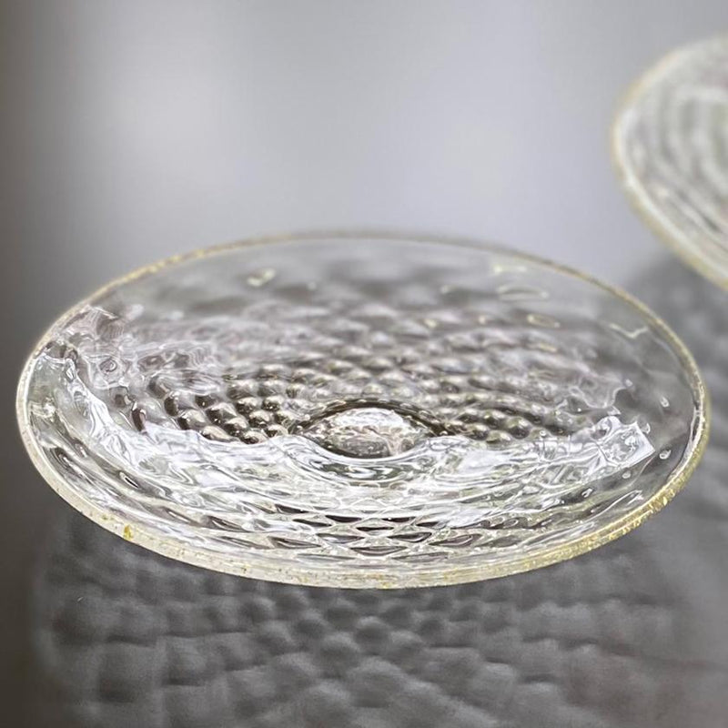 [PLATE] KIRAMEKI DISH 2 PIECES | SUN GLASS STUDIO KYOTO | GLASS WORK