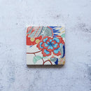 [ART PANEL, DISH SET] 4PIECES KEMONODE CERAMIC TILE NO.2 ~ 5 | MORPHOSHERE | KYOTO YUZEN DYEING
