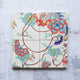 [ART PANEL, DISH SET] 4PIECES KEMONODE CERAMIC TILE NO.2 ~ 5 | MORPHOSHERE | KYOTO YUZEN DYEING