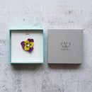 [BROOCH] TINT (PANSY) A | MORPHOSHERE | KYOTO YUZEN DYEING