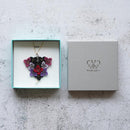 [NECKLACE] TINT (HYDRANGEA) LL WITH PEARL | MORPHOSHERE | KYOTO YUZEN DYEING