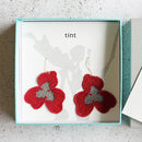 [EARRINGS] PANSY CRIMSON | MORPHOSPHERE | KYOTO YUZEN DYEING