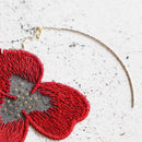 [EARRINGS] PANSY CRIMSON | MORPHOSPHERE | KYOTO YUZEN DYEING