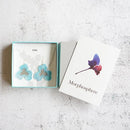 [EARRINGS] PANSY CRYSTAL | MORPHOSPHERE | KYOTO YUZEN DYEING