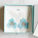 [EARRINGS] PANSY CRYSTAL | MORPHOSPHERE | KYOTO YUZEN DYEING