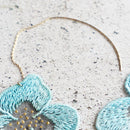 [EARRINGS] PANSY CRYSTAL | MORPHOSPHERE | KYOTO YUZEN DYEING