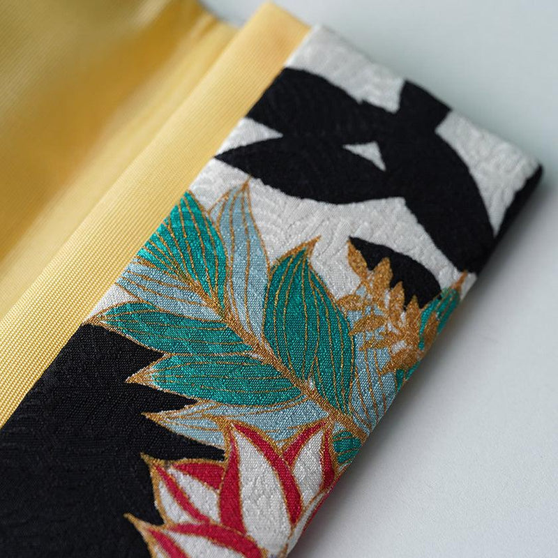 [卡盒]絲綢obi dahlia |京都Yuzen染色
