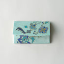 [CARD CASE] SILK OBI SARASA BLUE | KYOTO YUZEN DYEING