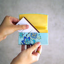 [CARD CASE] SILK OBI SARASA BLUE | KYOTO YUZEN DYEING