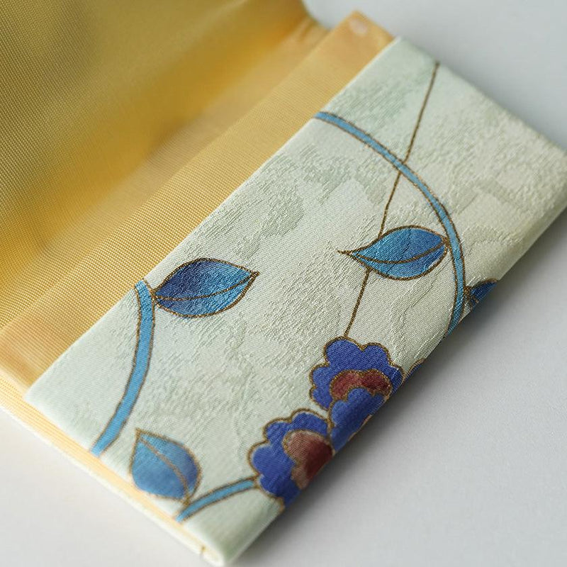 [卡盒]絲綢obi hanakuidori |京都Yuzen染色