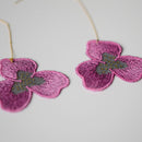 [EARRINGS] TINT PANSY DOUBLE PINK | KYOTO YUZEN DYEING | MORPHOSPHERE
