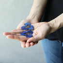 [EARRINGS] TINT PANSY DOUBLE ULTRAMARINE BLUE | KYOTO YUZEN DYEING | MORPHOSPHERE