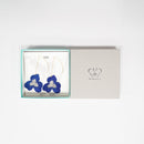 [EARRINGS] TINT PANSY DOUBLE ULTRAMARINE BLUE | KYOTO YUZEN DYEING | MORPHOSPHERE