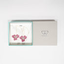 [EARRINGS] TINT PANSY DOUBLE CHERRY BLOSSOMS (S) PINK | KYOTO YUZEN DYEING | MORPHOSPHERE