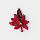 [BROOCH] TINT LEAF RED | KYOTO YUZEN DYEING | MORPHOSPHERE