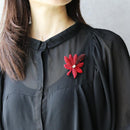 [BROOCH] TINT LEAF RED | KYOTO YUZEN DYEING | MORPHOSPHERE