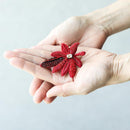 [BROOCH] TINT LEAF RED | KYOTO YUZEN DYEING | MORPHOSPHERE