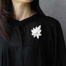 [BROOCH] TINT LEAF WHITE | KYOTO YUZEN DYEING | MORPHOSPHERE
