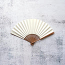[HAND FAN] HAKUZU MILKY WAY WHITE 7 SUN | KYOTO FOLDING FANS| YASUTO YONEHARA